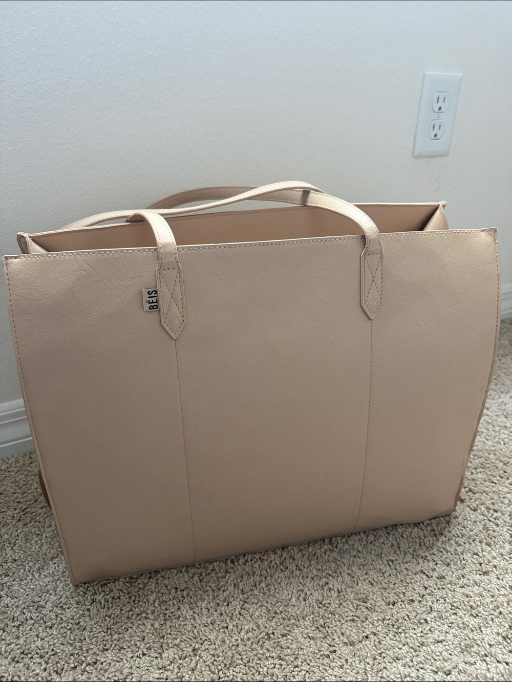 BEIS The Large Work Tote in Beige